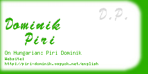 dominik piri business card